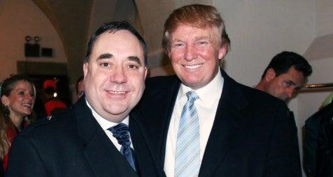 Mr Salmond once had close ties to Donald Trump who later turned on him over his government's pro-wind farm policy, specifically over an offshore windfarm development close to his Aberdeenshire golf course.