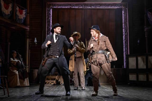 Put 'em up! Vinny Coyle plays Wild Bill Hickok opposite Carrie Hope Fletcher in Calamity Jane. Photos: Mark Senior