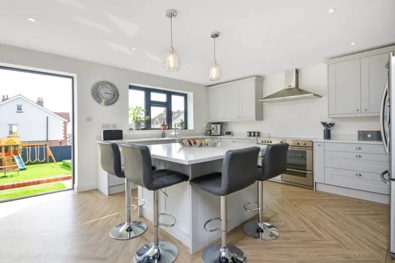 Look inside the kitchen. This four bedroom house in Sea View Road, Drayton is on sale for £725,000.