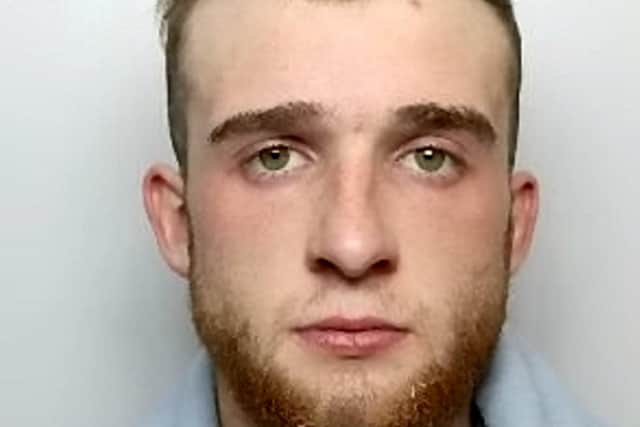 Liam Bannister, 21, who bombarded his ex-girlfriend with unwanted calls, has accused South Yorkshire Police of harassment - for sharing an unflattering mug shot