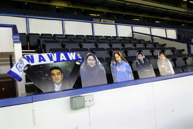 Owls Chairman Dejphon Chansiri and family 'watched on' from the Directors Box. Pic Steve Ellis