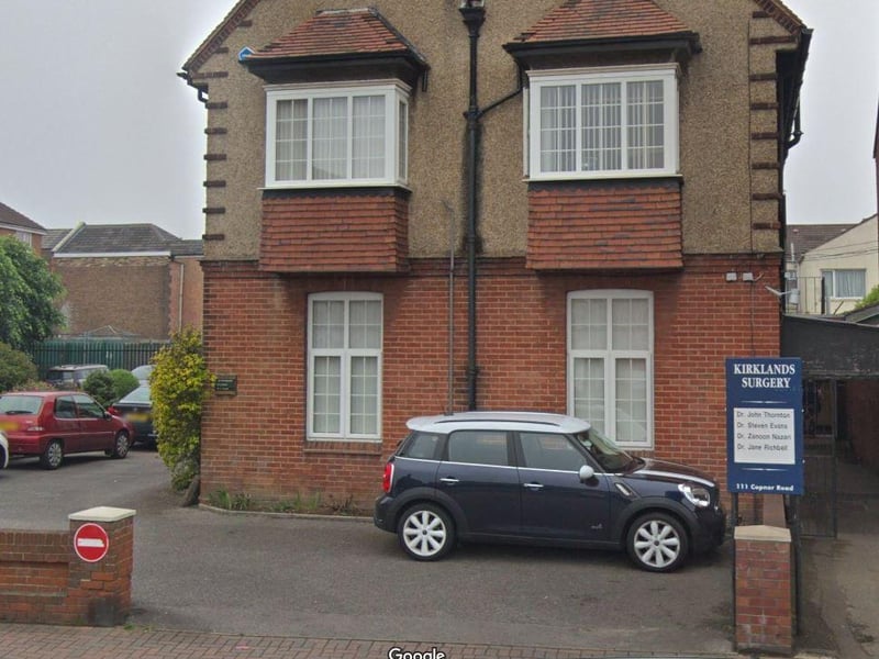 Kirklands Surgery, on Copnor Road, was rated 82% good and 4% poor by patients.