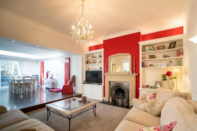 The fireplace with gas fire and granite hearth makes the living room ideal for the cold winter nights. 

Photo: Rightmove/Michael Hodgson