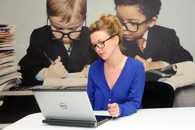 Louisa Harrison-Walker has urged more companies to donate to the Laptops for Kids campaign as 'just one device' can make a difference. Picture: Andrew Roe