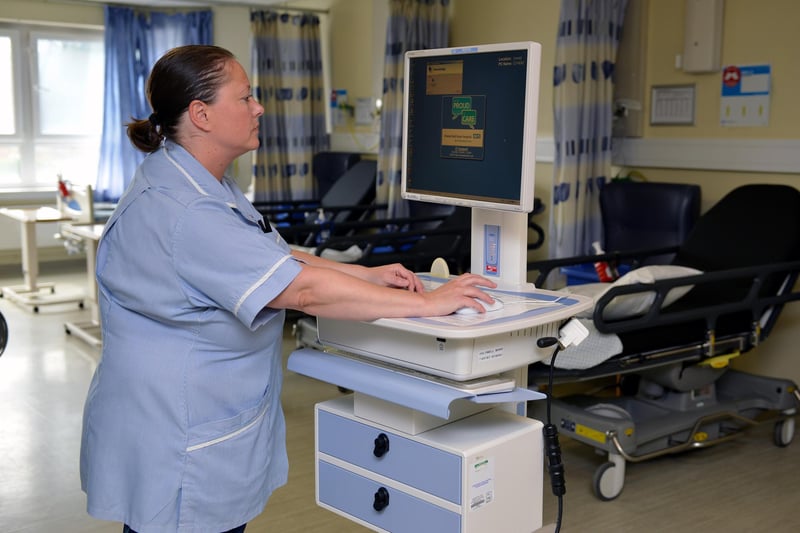 Staff nurse Lorna Bateman at Chesterfield Royal Hospital in 2016.