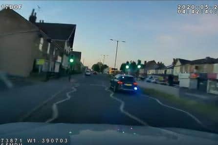Officers and a police dog from South Yorkshire Police detained a man, who has now been jailed, after a 90mph chase through a 30mph zone in Sheffield.