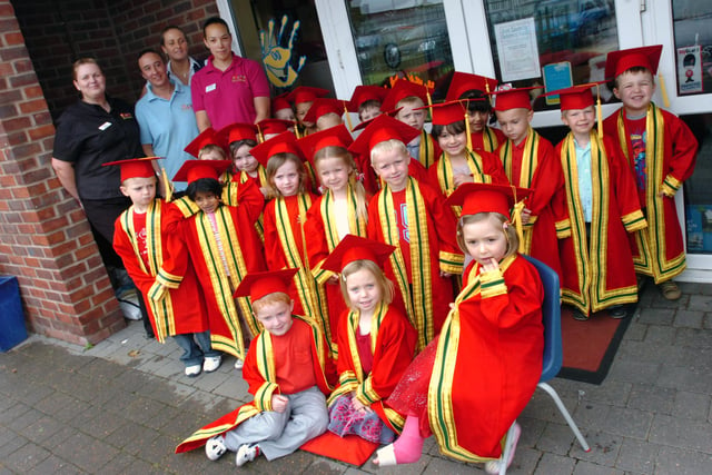 Graduation day at the Fingerpaint Nursery in Ryhope 12 years ago.