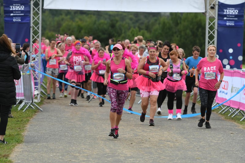 It was a sea of pink as the Race for Life returned at Herrington Country park, on Sunday.