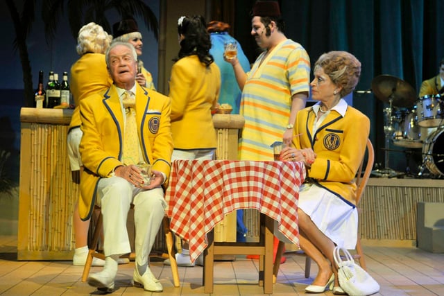 Barry Howard and Nikki Kelly in Hi-de-Hi! at the Lyceum in July 2010. The show was based on the popular TV series, where Barry returned as dance instructor Barry, with Nikki Kelly, who originally played Yellowcoat Sylvia, taking the role of Barry's wife, Yvonne