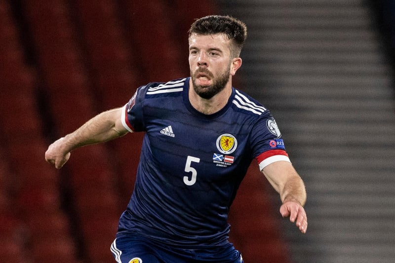 Came up with a big goal for Scotland on his international return. Looked over eager at the start, diving into tackles to earn early booking. Settled down and had a solid game at the centre of the back three.