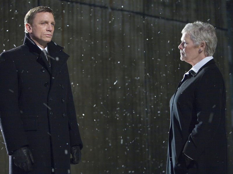 Daniel Craig, and Dame Judi Dench
Quantum Of Solace - 2008
Director: Marc Forster
MGM/Columbia/EON
Dame Judi Dench played M in seven Bond films over 17 years, from Goldeneye (1995) to Skyfall (2012) and made a cameo in Spectre (2015)