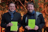 Dan Eaton, of Loxley Primary School, and Dr David Clarke, of Sheffield Hallam University, at the launch of the Reclaiming Robin Hood: Folklore & South Yorkshire's Infamous Outlaw book.