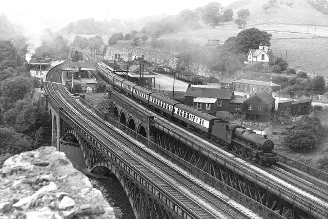 Picture of railway at Millers Dale taken by Ray Morten in 1952