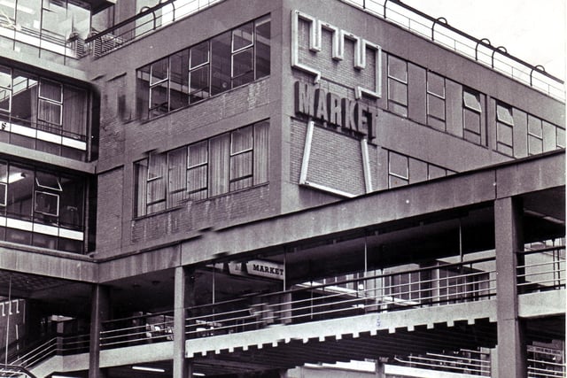 The familiar turrets signs for Sheffield Castle Market in 1968