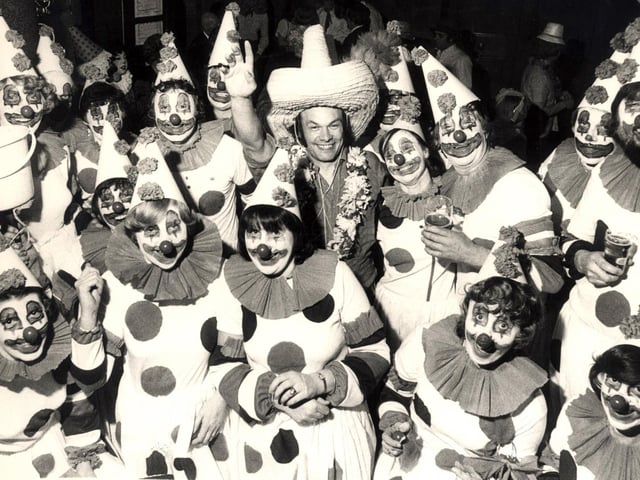 The Chapeltown Round Table arts ball with a clown theme on April 2, 1976
