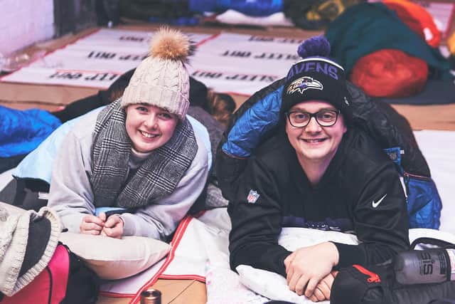 Supporters at the Roundabout Sleep Out 2019.
