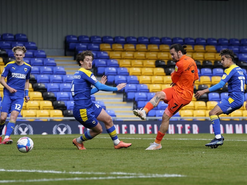 Ryan Williams goes close.