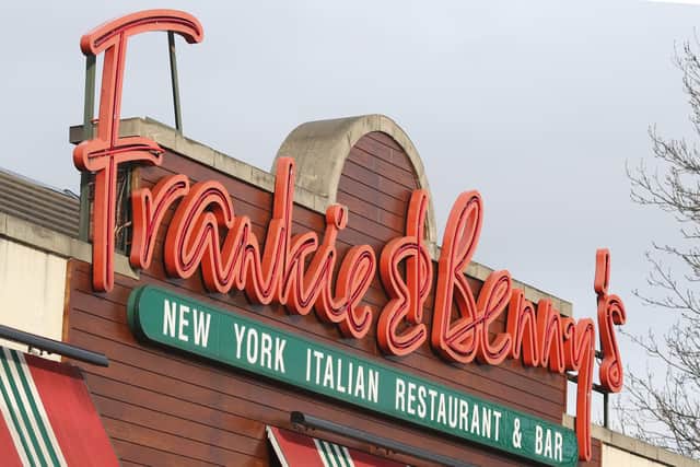 Frankie and Benny's restaurants are at risk.