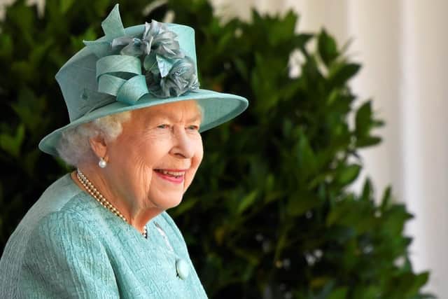 WINDSOR, ENGLAND - JUNE 13:  Queen Elizabeth II attends a ceremony to mark her official birthday at Windsor Castle on June 13, 2020 in Windsor, England. The Queen celebrates her 94th birthday this year, in line with Government advice, it was agreed that The Queen's Birthday Parade, also known as Trooping the Colour, would not go ahead in its traditional form. (Photo by Toby Melville - WPA Pool/Getty Images)