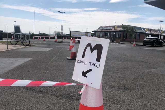 McDonald's at Newbridge Industrial Estate prepare to reopen.