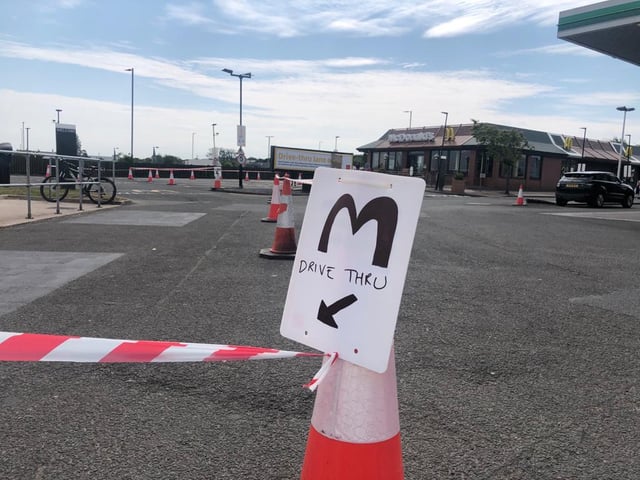 McDonald's at Newbridge Industrial Estate prepare to reopen.