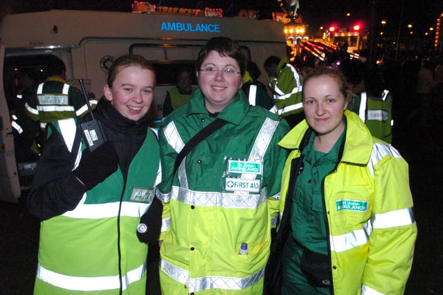 St John's first aiders, Angela Tatley, Kate Craig and Denise Weston in 2004