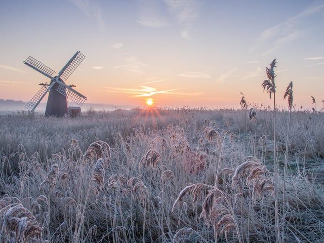 Herringfleet Frosty Sunrise East Suffolk, England. 