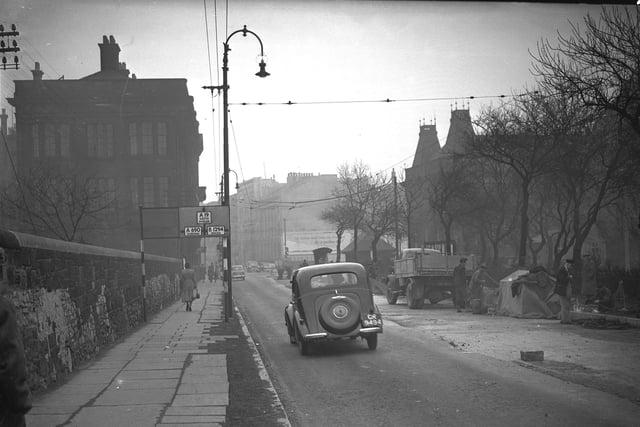 Burdon Road in March 1954. Recognise it?