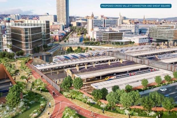 This is how the city council hopes its £1.5bn regeneration plan for the Sheaf Valley area of Sheffield will look.
