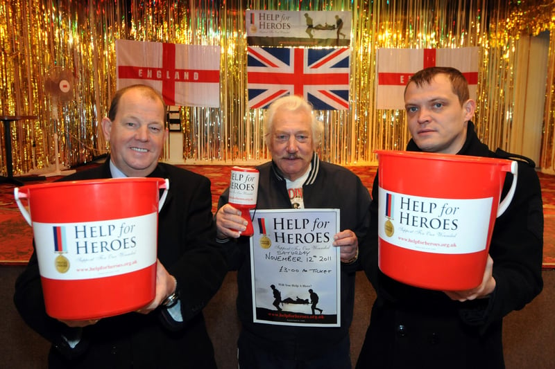 An Armistice Day fundraiser at Neon Social Club a decade ago. Pictured are Peter Hamilton, Joe Porthouse and Peter Watt but who can tell us more?