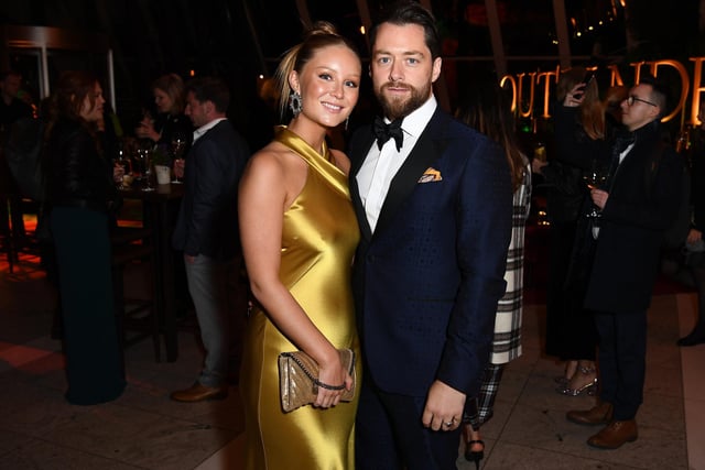 Richard Rankin (Roger MacKenzie) and guest attend the Outlander Season 6 afterparty at The Sky Garden.