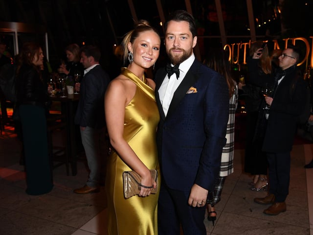 Richard Rankin (Roger MacKenzie) and guest attend the Outlander Season 6 afterparty at The Sky Garden.