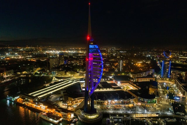 The light emitted from Gunwharf Quays really gives Portsmouth that city feel when you see it from above.