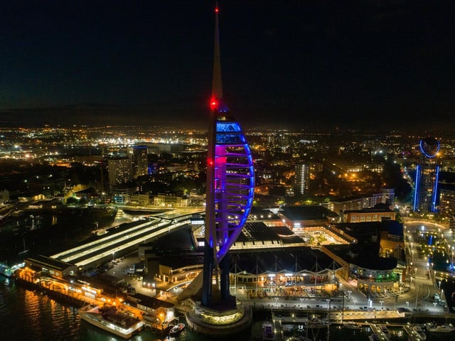 The light emitted from Gunwharf Quays really gives Portsmouth that city feel when you see it from above.