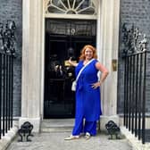 Julia Hall - from Julz Boutique in Dinnington - is at No 10 Downing Street.