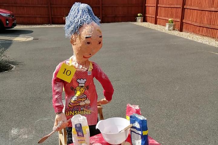 Little Miss Messy Baker was awarded first place in the scarecrow trail.