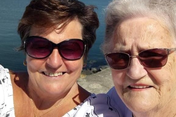 Leona Compton: My 89-year-old mum Leona and me on the pier, her favourite place.