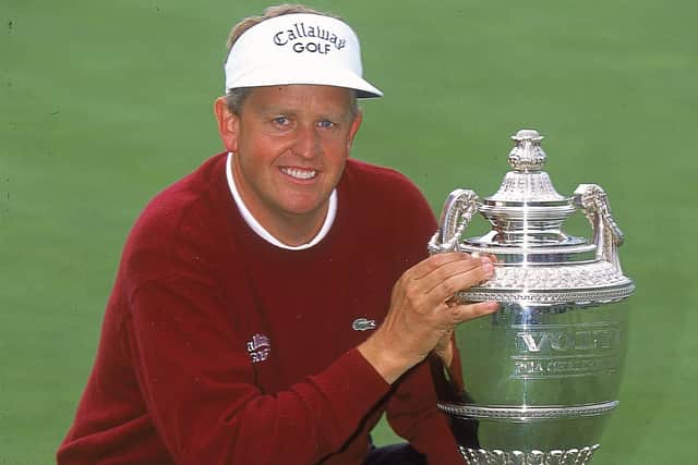Scotland's Colin Montgomerie is the only man to win the PGA Championship three years running.