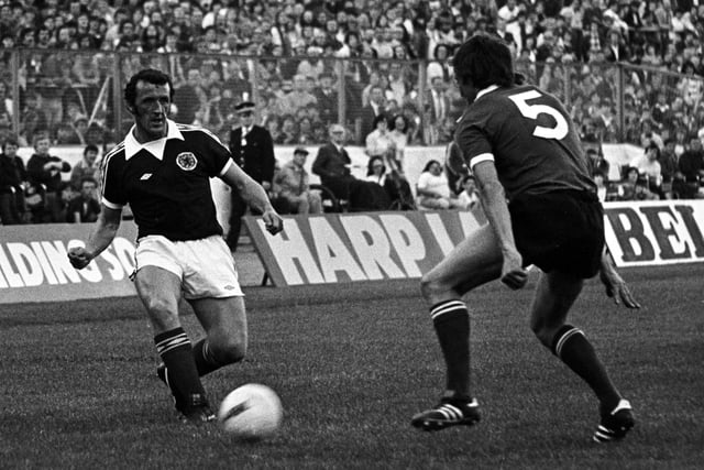 The full-back played for Scotland in five World Cup matches and was never on the losing side. A marauding right-back in the days when many in his position did not venture far forward, he was so good he won many of his 62 caps at left-back to accommodate Sandy Jardine.