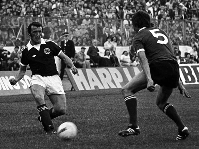 The full-back played for Scotland in five World Cup matches and was never on the losing side. A marauding right-back in the days when many in his position did not venture far forward, he was so good he won many of his 62 caps at left-back to accommodate Sandy Jardine.