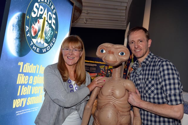 Look who visited South Tyneside for an exhibition called Amazing Space last year. Here's ET with South Tyneside Council Head of Culture Tania Robson and Senior Designer Jon Ternent.