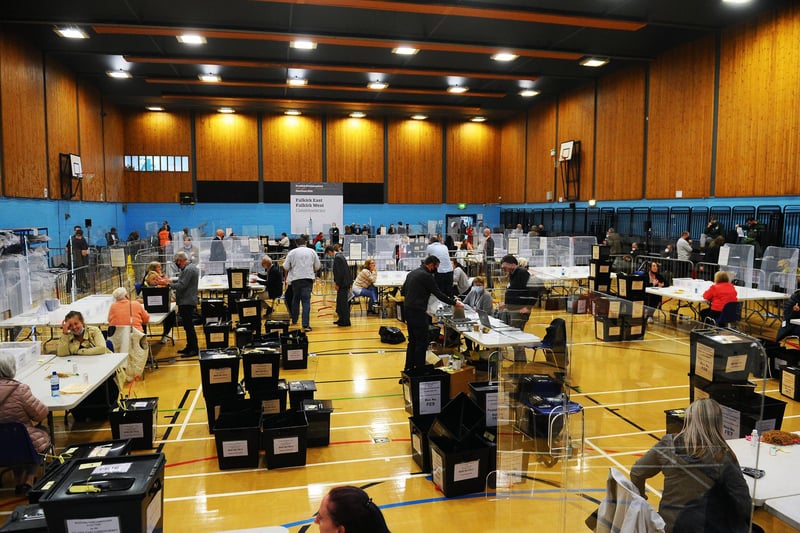 The scene at the Falkirk count (Pic: Michael Gillen)
