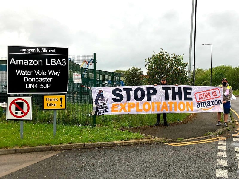 Outside the Doncaster fulfillment centre