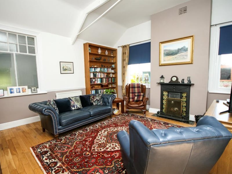 Three original windows, one being a sash window to the front elevation and two windows to the side elevation, internal sash window opening to the inner hall and oak timber flooring, electronic thermostatic app controlled radiator.