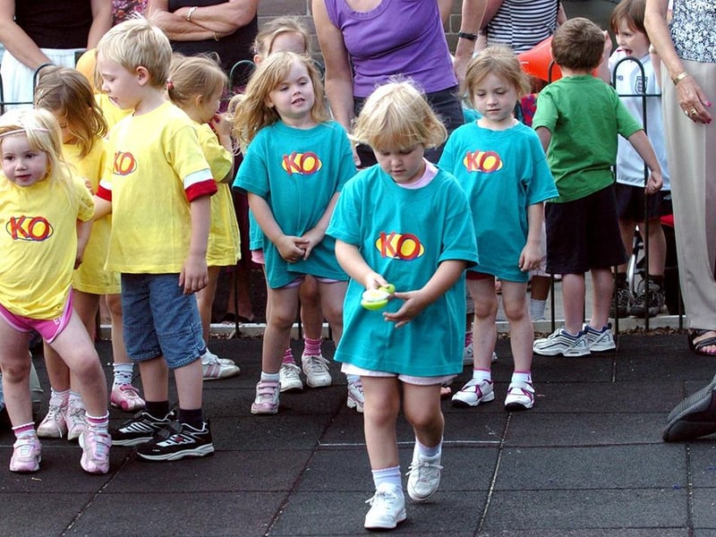 Children taking part in the Mount View pre school sports day, Derbyshire Lane ( July 14, 2006)