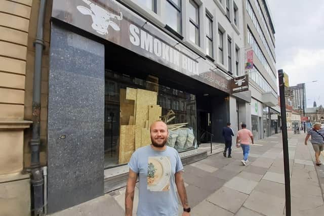 Vito Vernia outside the former Smoking Bull restaurant which will be Grazie's new home.