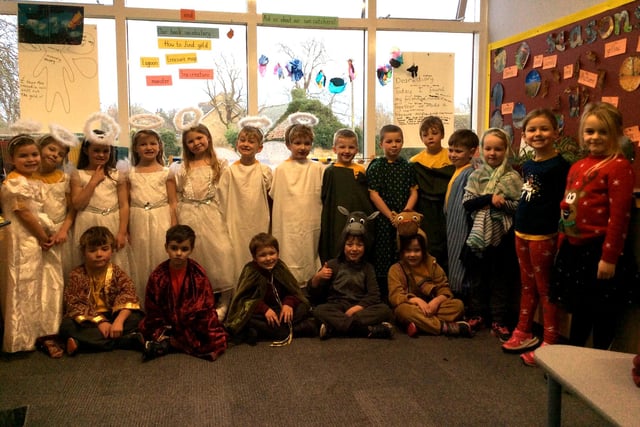 Children in Year 1 and 2 at Whittingham Primary performed the play 'Whoops a Daisy Angel'.