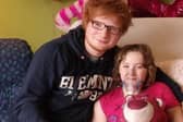 South Yorkshire teenager Abigail Fleming with pop star Ed Sheeran, who performed a private bedside concert shortly before her death. Abigail's parents are taking on a series of fundraising challenges to show their gratitude to Bluebell Wood Children's Hospice, in Sheffield, which supported Abigail during her final weeks