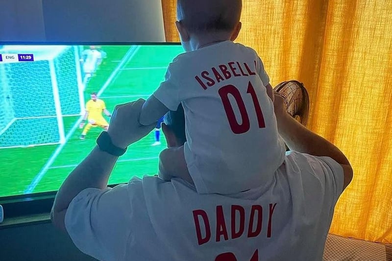 Jordan Teer posted this picture of Dad and daughter watching the Euro final at home.