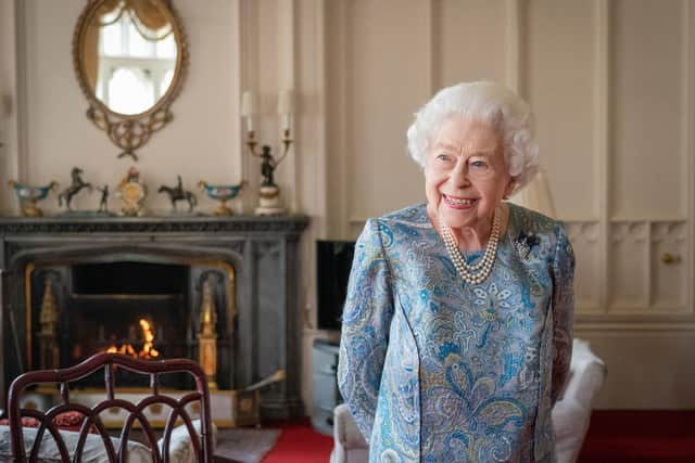 Queen Elizabeth II at Windsor Castle on April 28, 2022 in Windsor, England. (Photo by Dominic Lipinski - WPA Pool/Getty Images)